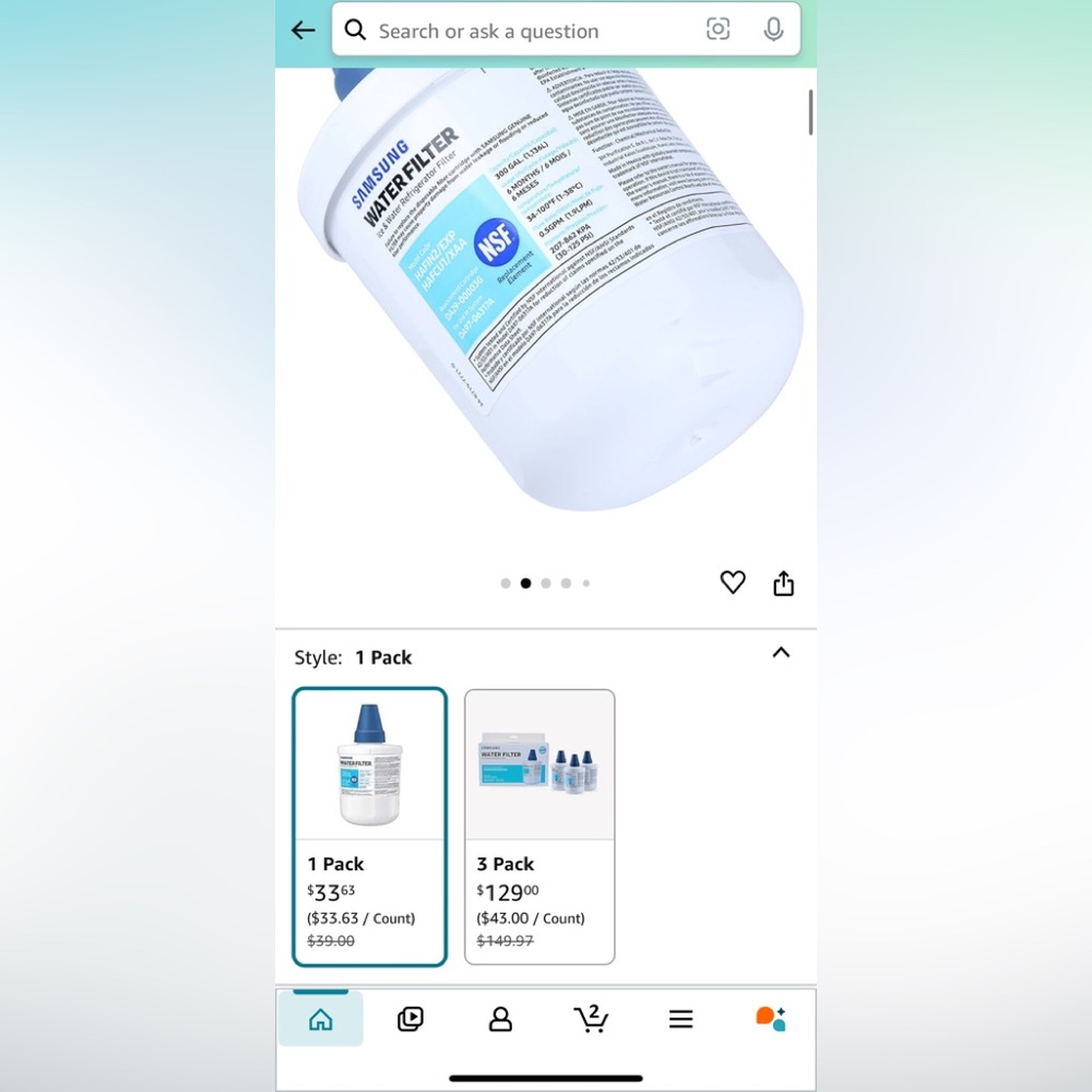 Samsung fridge water filter